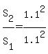 +S%5B2%5D+%2F+S%5B1%5D+=+1.1%5E2+%2F+1.1%5E2+
