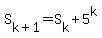 +S%5Bk%2B1%5D+=+S%5Bk%5D+%2B+5%5Ek+