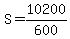 +S+=+10200%2F600