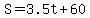 +S+=+3.5t+%2B+60+