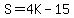 +S+=+4K+-+15+