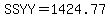+SSYY%09=1424.77