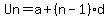 +Un=a%2B%28n-1%29d+