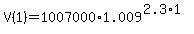 +V%281%29+=+1007000%2A1.009%5E%282.3%2A1%29+