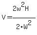 +V=%282w%5E2H%29%2F2W%5E2