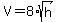 +V=8%2Asqrt%28h%29