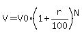 +V=V0%2A%281%2Br%2F100%29%5EN