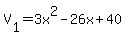 +V%5B1%5D+=+3x%5E2+-+26x+%2B+40+