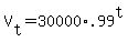 +V%5Bt%5D+=+30000%2A.99%5Et+