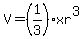 +V+=+%281%2F3%29xr%5E3