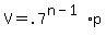 +V+=+.7%5E%28n+-+1%29%2Ap+