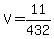 +V+=+11%2F432+