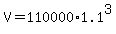 +V+=+110000%2A1.1%5E3+