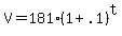 +V+=+181%2A%28+1+%2B+.1%29%5Et+