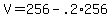 +V+=+256+-+.2%2A256+