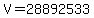 +V+=+28892533+