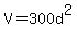 +V+=+300d%5E2+