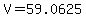 +V+=+59.0625+