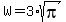 +W=3%2Asqrt%28pi%29