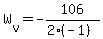 +W%5Bv%5D+=+-106%2F%28+2%2A%28-1%29%29+