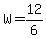 +W+=+12%2F6+