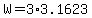 +W+=+3%2A3.1623+