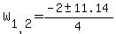 +W+%5B1%2C2%5D=%28-2+%2B-+11.14%29+%2F+4