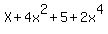 +X%2B4x%5E2%2B5%2B2x%5E4+