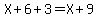 +X%2B6%2B3=X%2B9