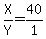 +X%2FY+=+40%2F1+
