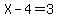 +X-4+=+3+