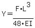 +Y=+F%2AL%5E3%2F48EI+