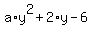 +a%2Ay%5E2+%2B+2%2Ay+-+6+