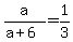 +a%2F%28a%2B6%29+=+1%2F3+