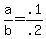 +a%2Fb+=+.1%2F.2+