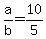 +a%2Fb+=+10%2F5+