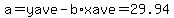 +a=yave-b%2Axave=29.94
