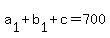 +a%5B1%5D+%2B+b%5B1%5D+%2B+c+=+700+
