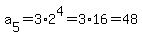 +a%5B5%5D=3%2A2%5E4=3%2A16=48