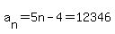 +a%5Bn%5D+=+5n+-+4+=+12346+
