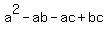 +a%5E2+-ab+-+ac%2B+bc+