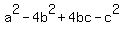 +a%5E2-4b%5E2%2B4bc-c%5E2+