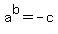 +a%5Eb+=+-c+