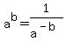 +a%5Eb+=+1%2Fa%5E%28-b%29+