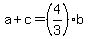 \"+a+%2B+c+=+%284%2F3%29%2Ab+\"