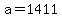 +a+=+1411+