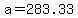 +a+=+283.33+