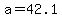 +a+=+42.1+