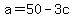 +a+=+50+-+3c+