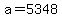 +a+=+5348+